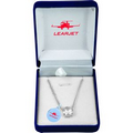 5.5 Carat Genuine Cubic Zirconia Pendant & Necklace